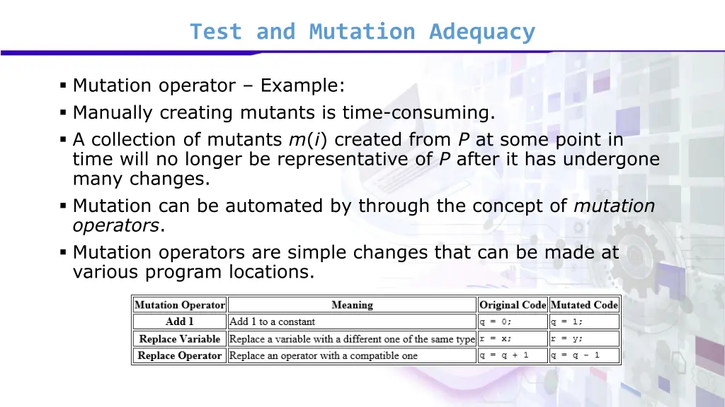 test and mutation adequacy 5