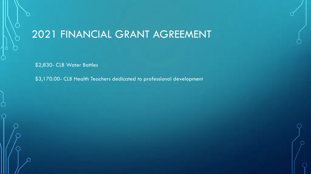 2021 financial grant agreement