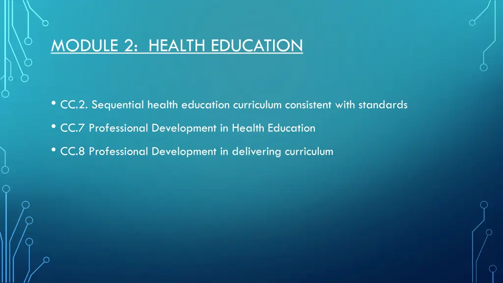 module 2 health education