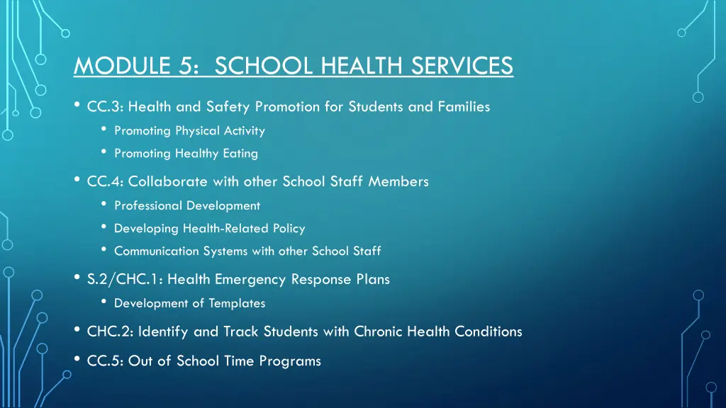 module 5 school health services