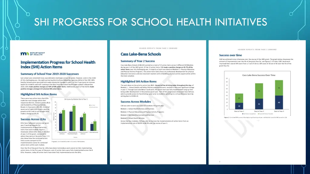 shi progress for school health initiatives
