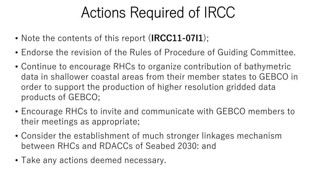 actions required of ircc actions required of ircc
