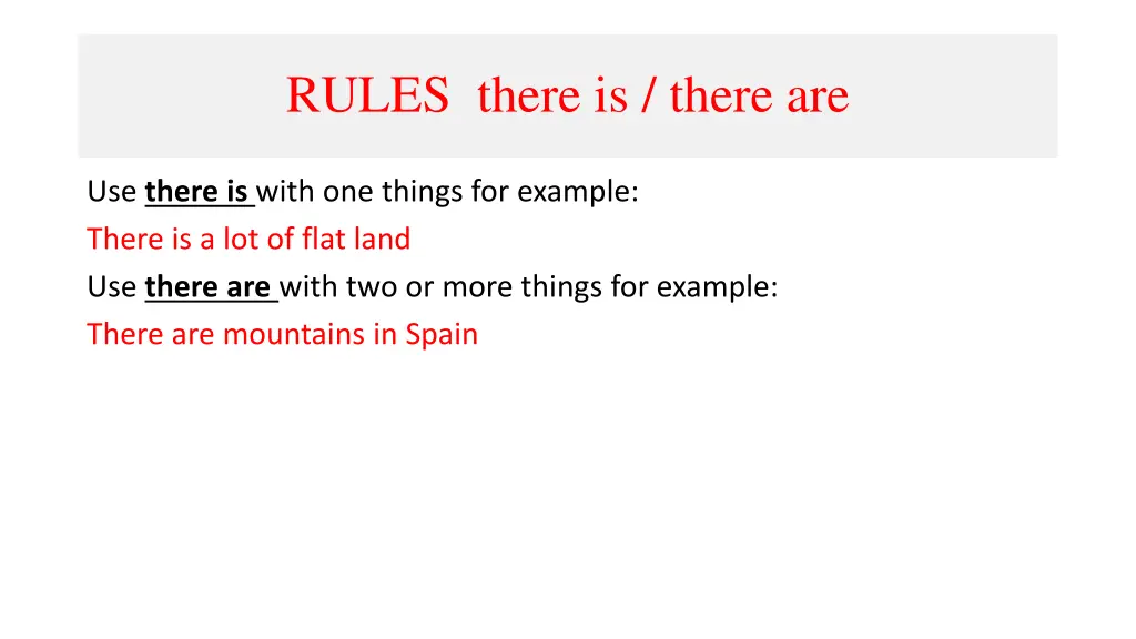 rules there is there are