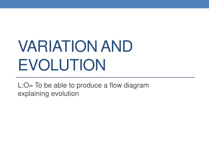 variation and evolution