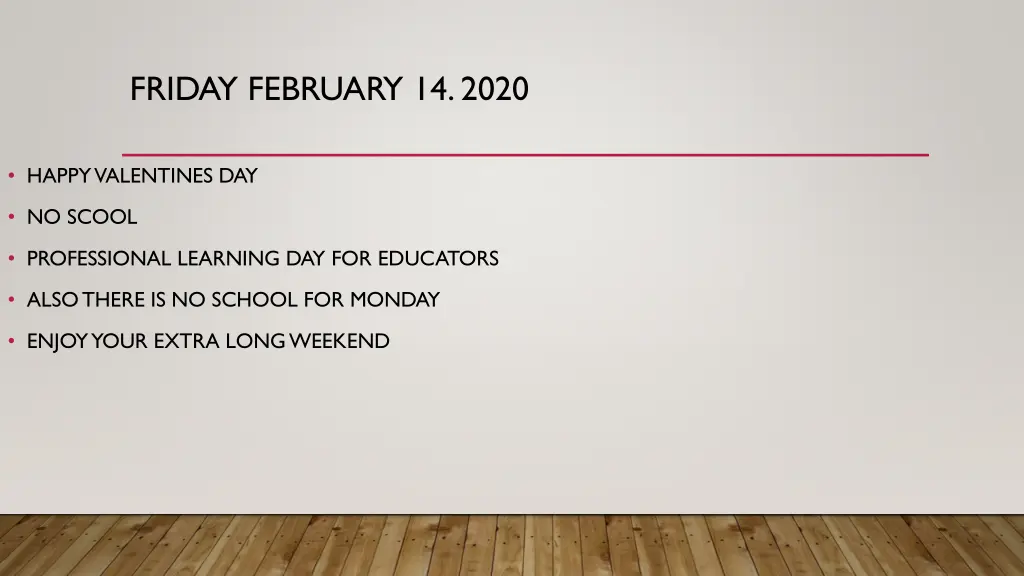friday february 14 2020