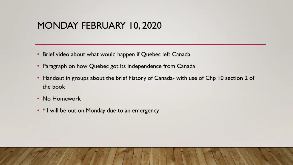 monday february 10 2020