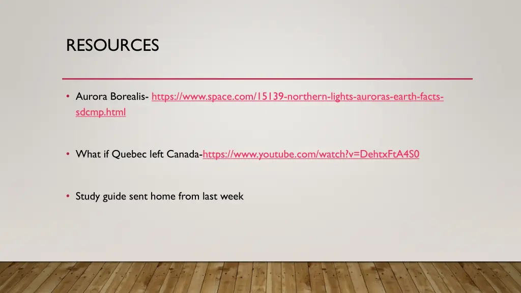 resources