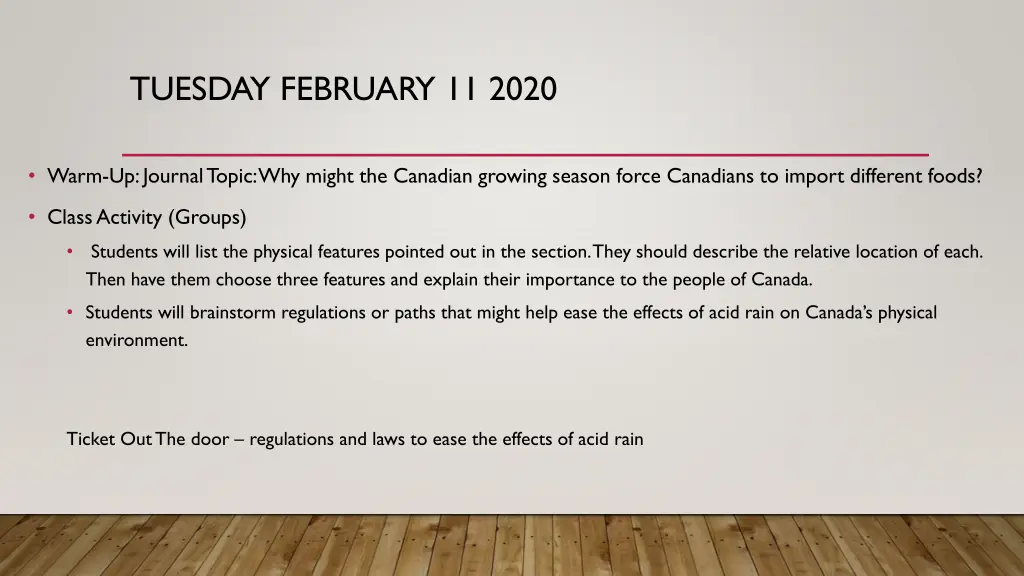 tuesday february 11 2020