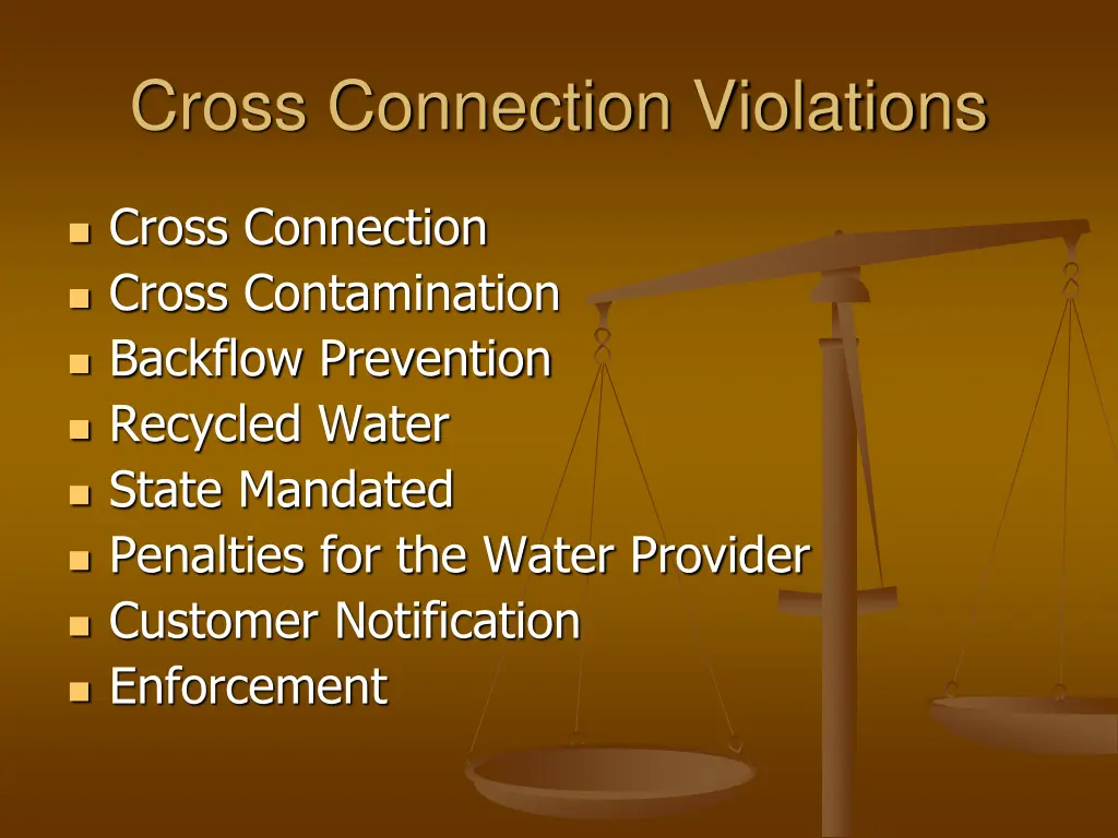 cross connection violations