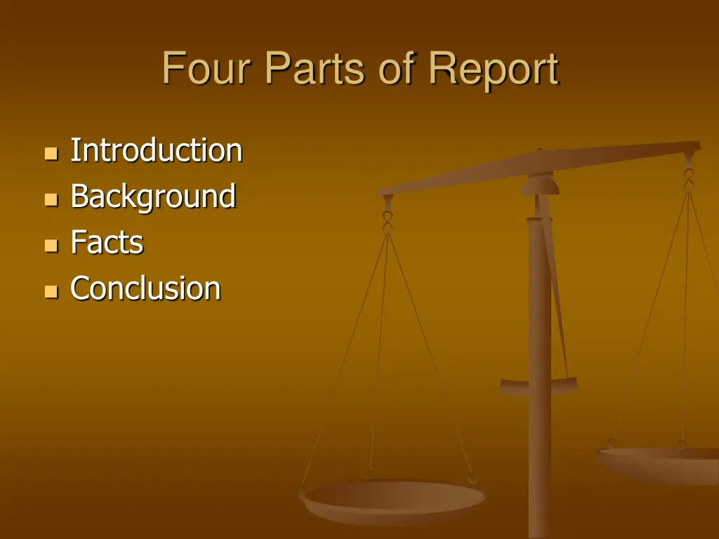 four parts of report