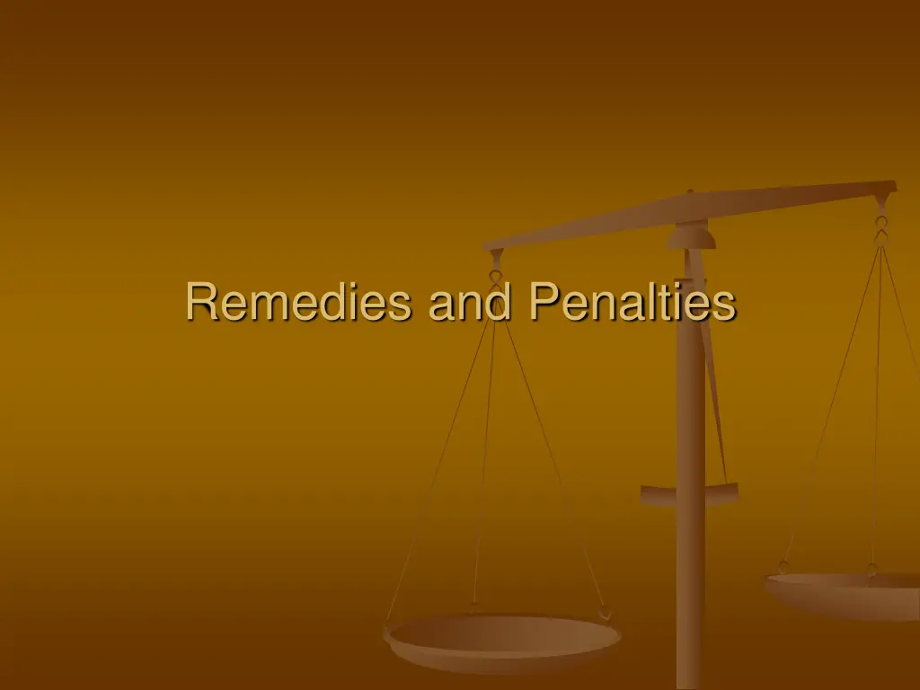 remedies and penalties