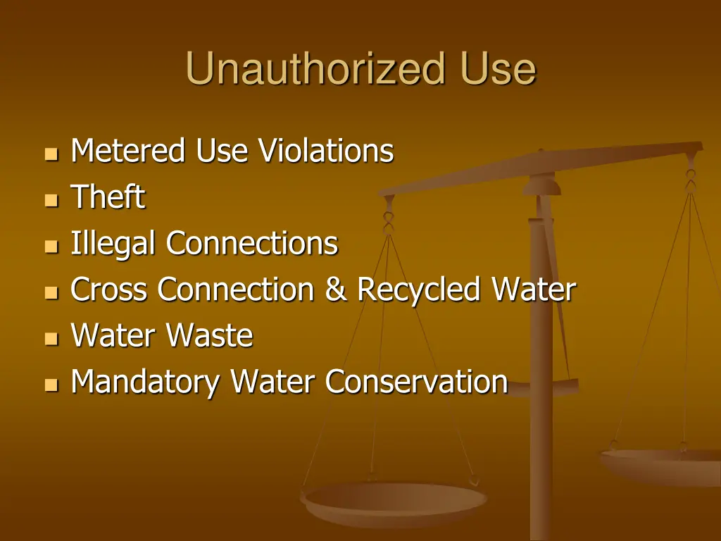 unauthorized use