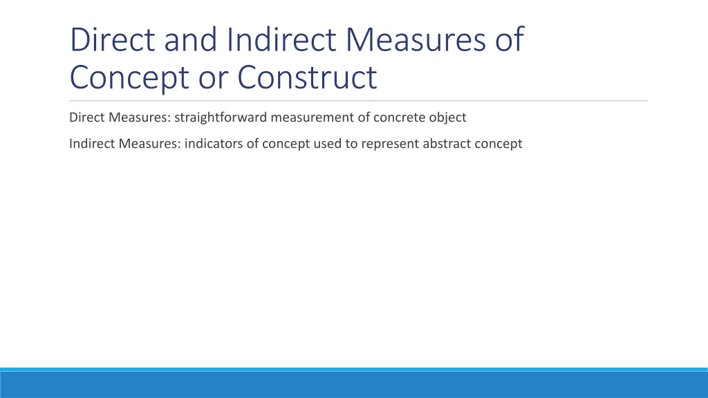 direct and indirect measures of concept