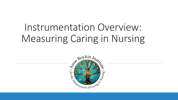 instrumentation overview measuring caring