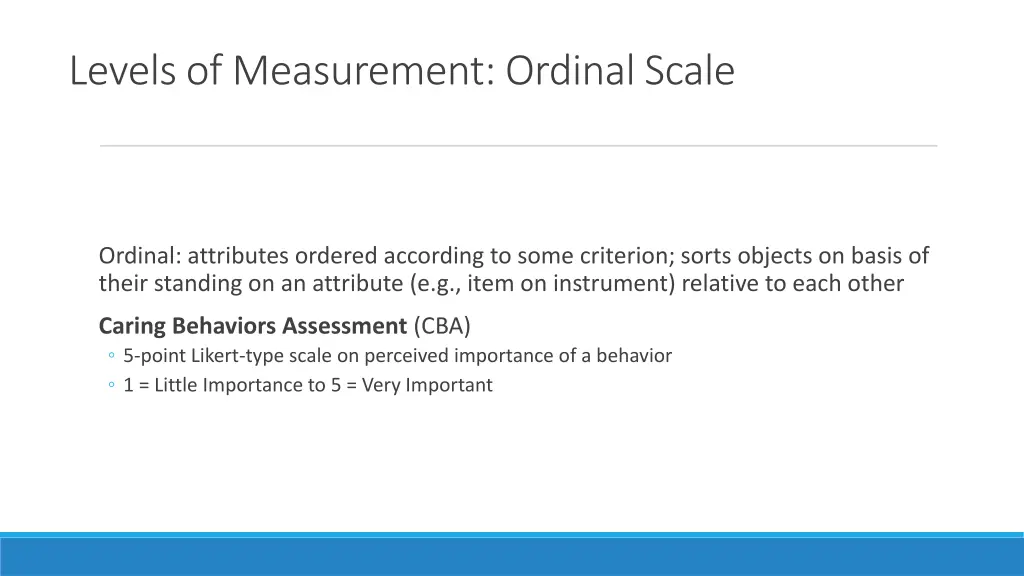 levels of measurement ordinal scale 3