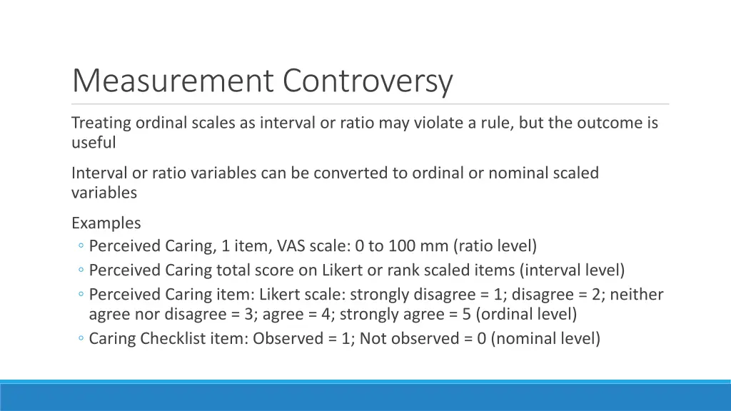 measurement controversy