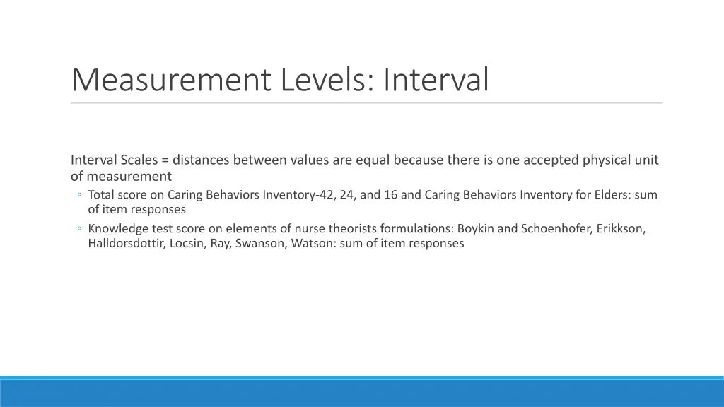 measurement levels interval 1