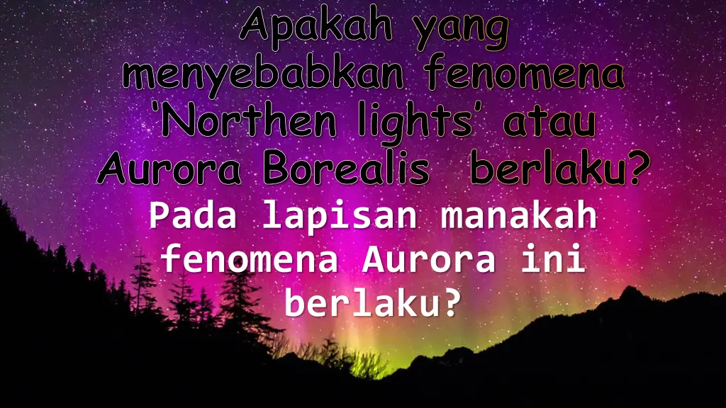 apakah yang menyebabkan fenomena northen lights