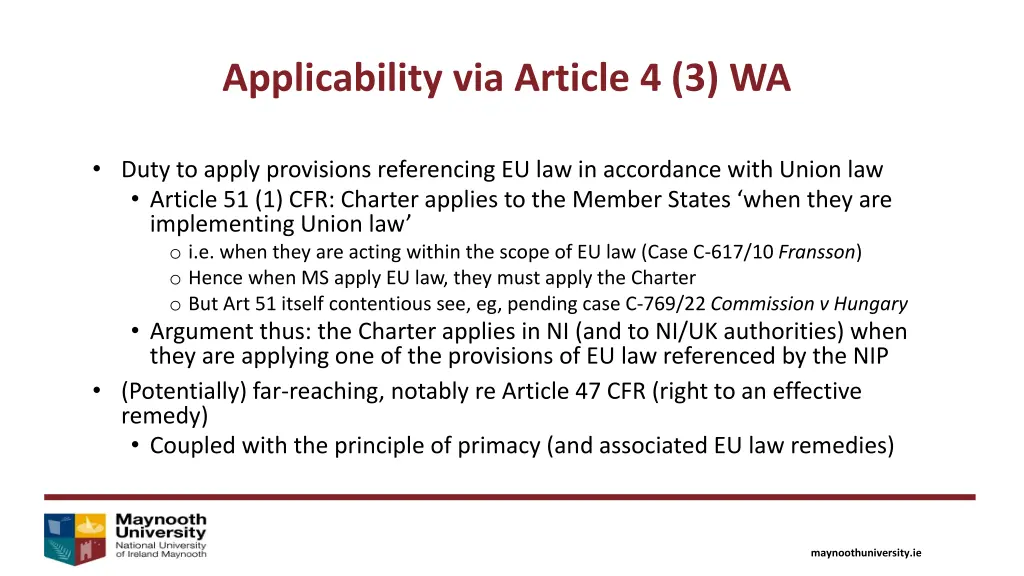 applicability via article 4 3 wa 2