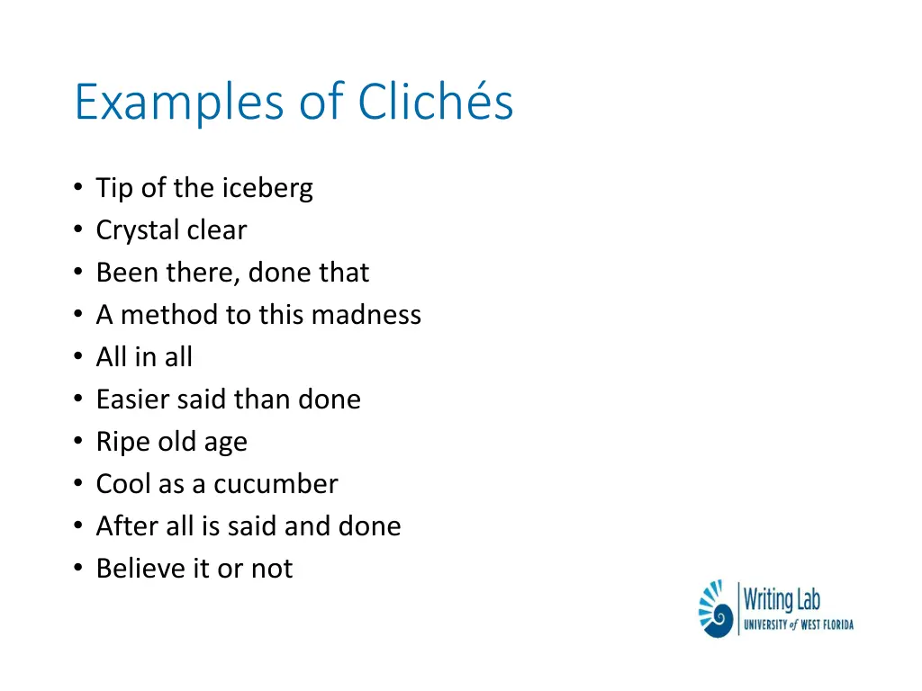examples of clich s