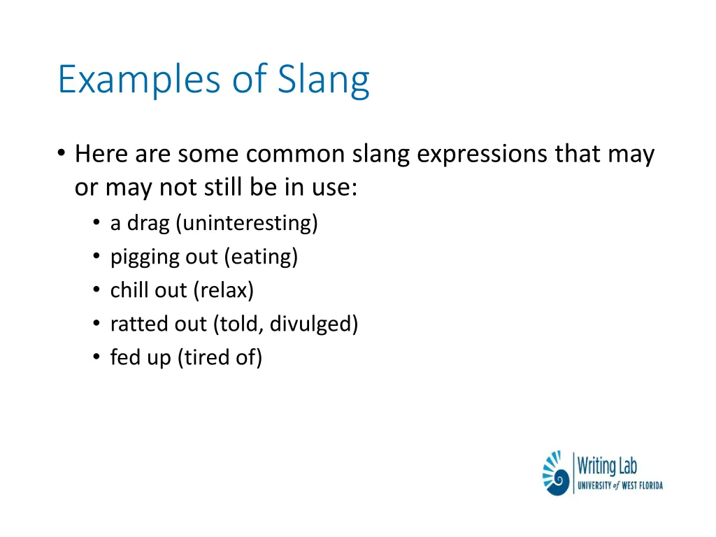 examples of slang