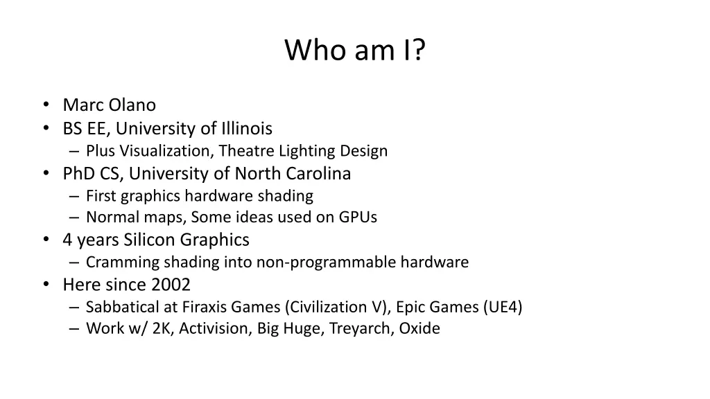 who am i
