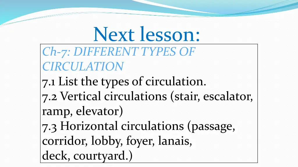 next lesson