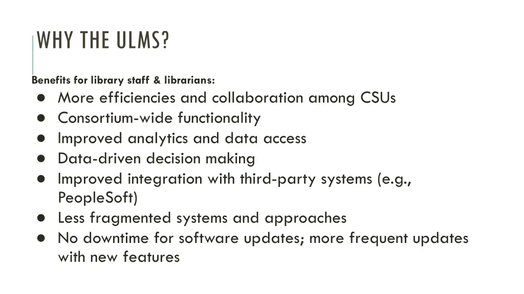 why the ulms 1