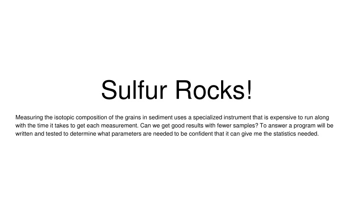 sulfur rocks