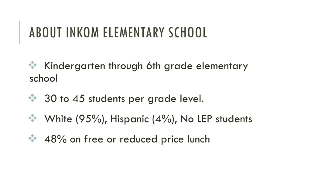 about inkom elementary school