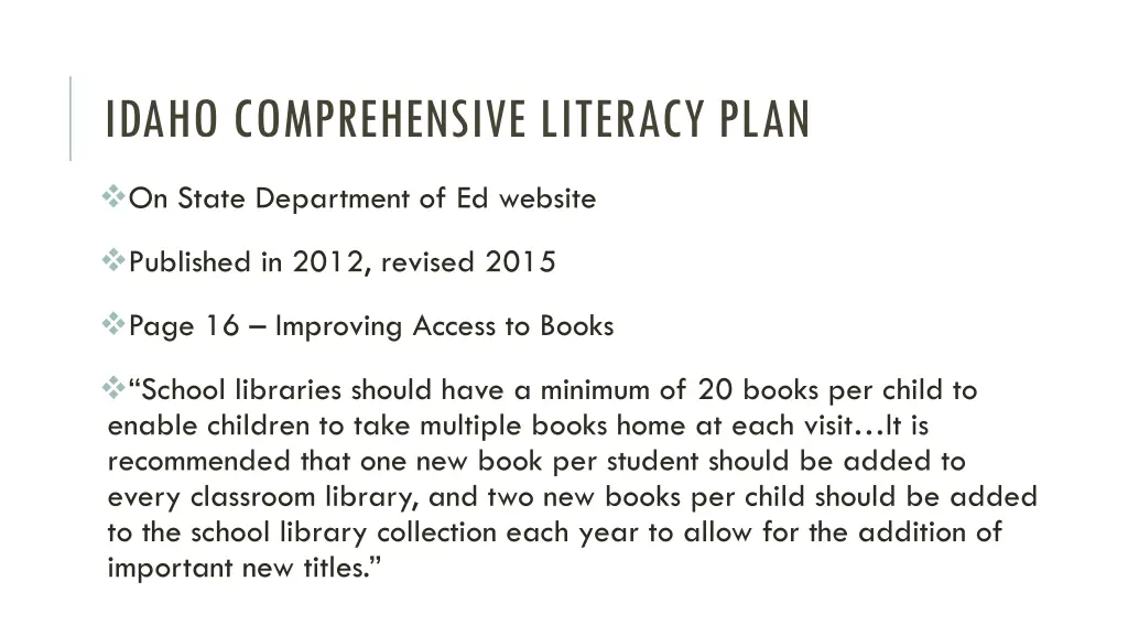 idaho comprehensive literacy plan