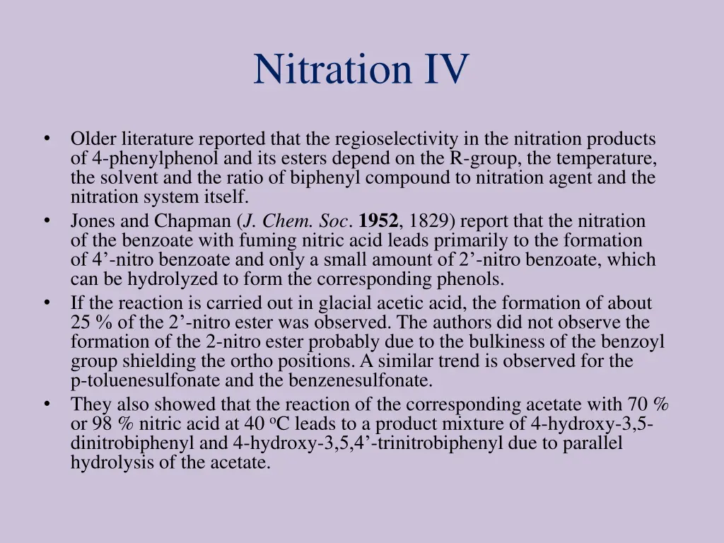 nitration iv