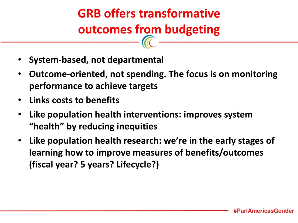 grb offers transformative outcomes from budgeting