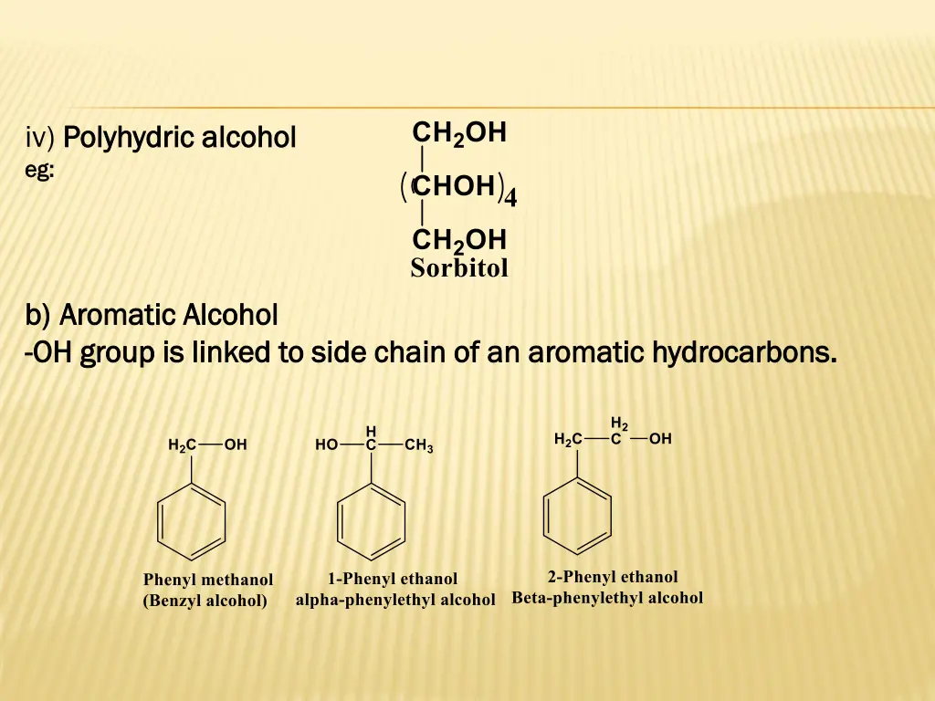 iv polyhydric alcohol polyhydric alcohol eg eg