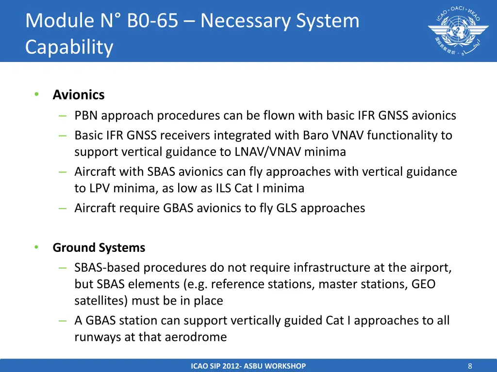 module n b0 65 necessary system capability