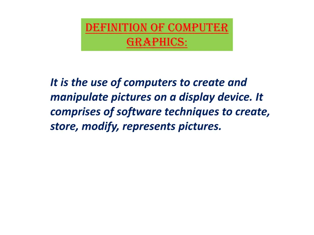 definition of computer graphics