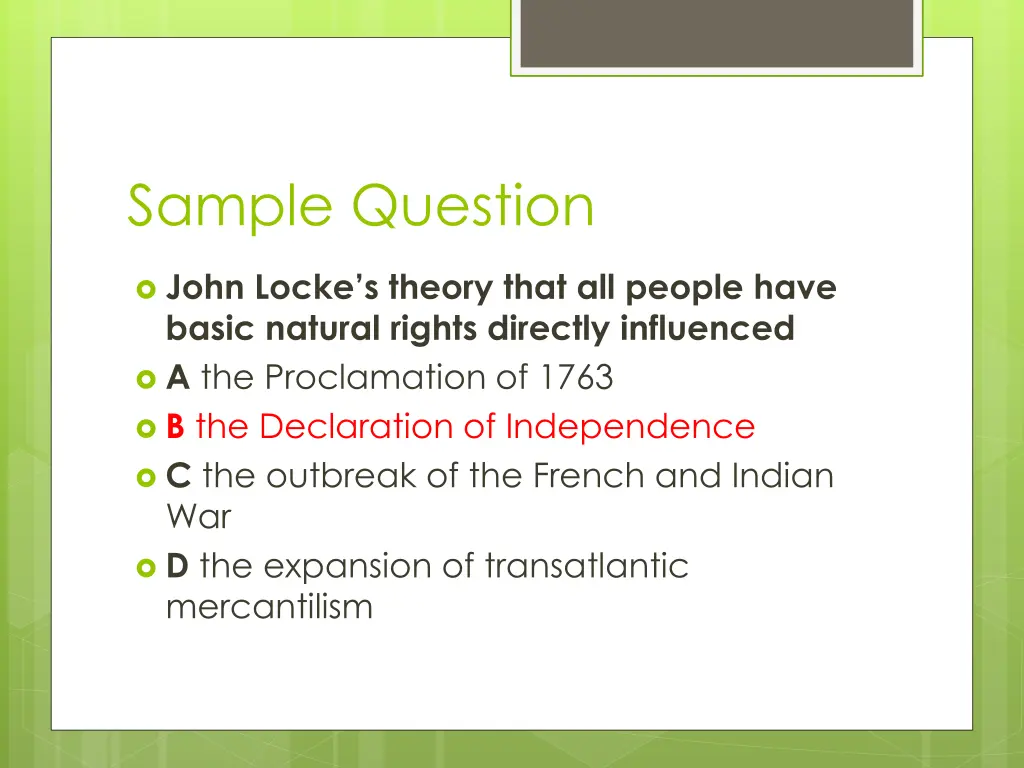 sample question 2