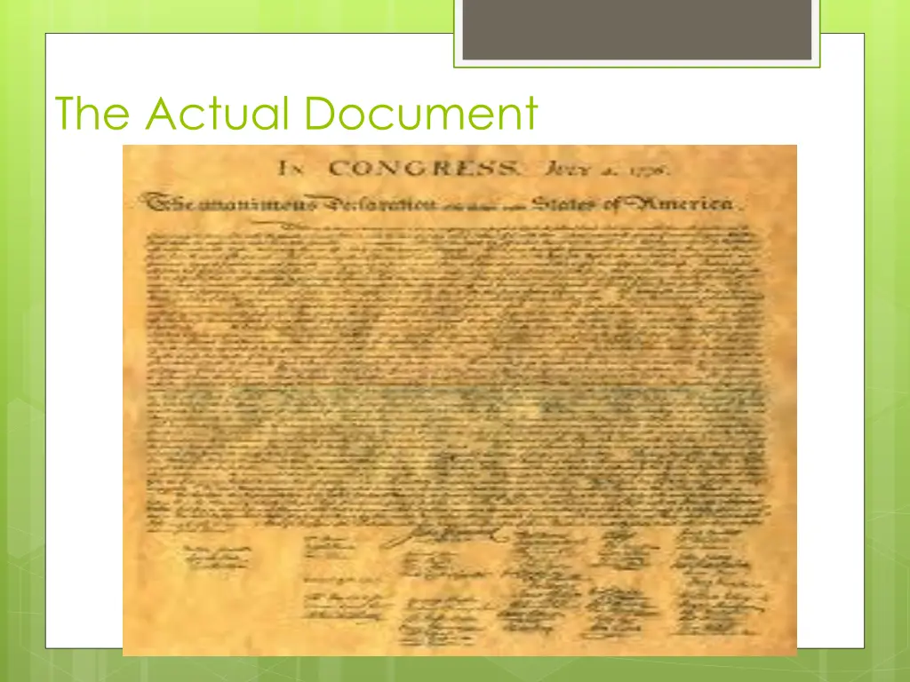 the actual document
