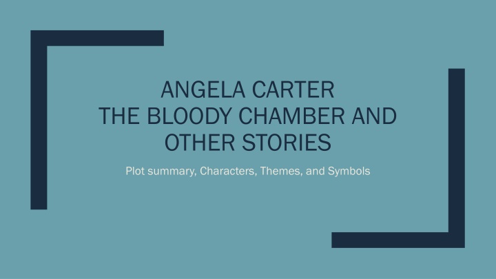 angela carter the bloody chamber and other stories