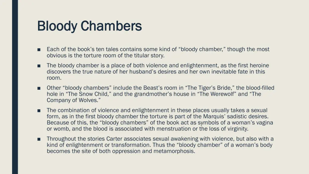 bloody bloody chambers chambers
