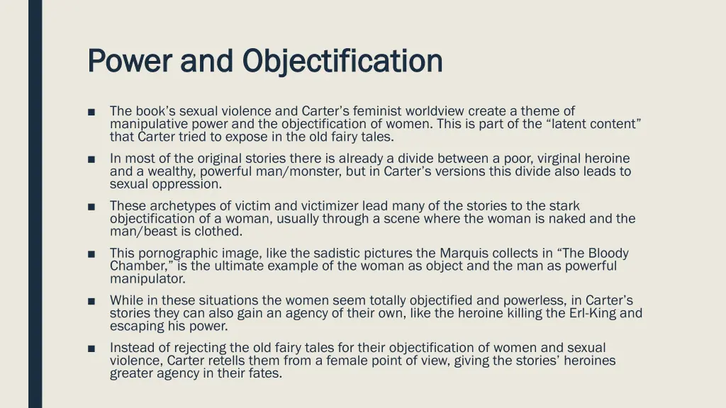 power and power and objectification