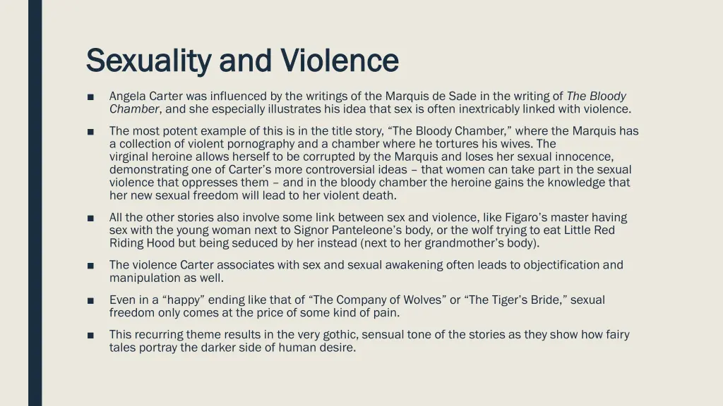 sexuality and sexuality and violence