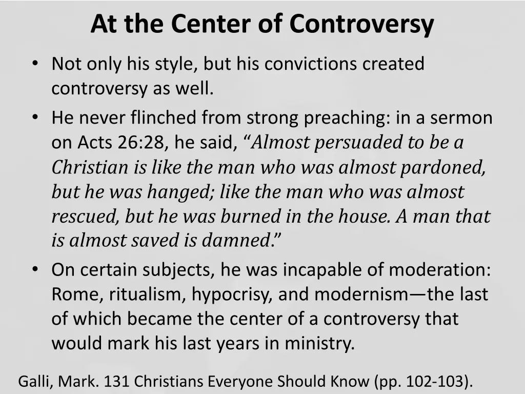at the center of controversy