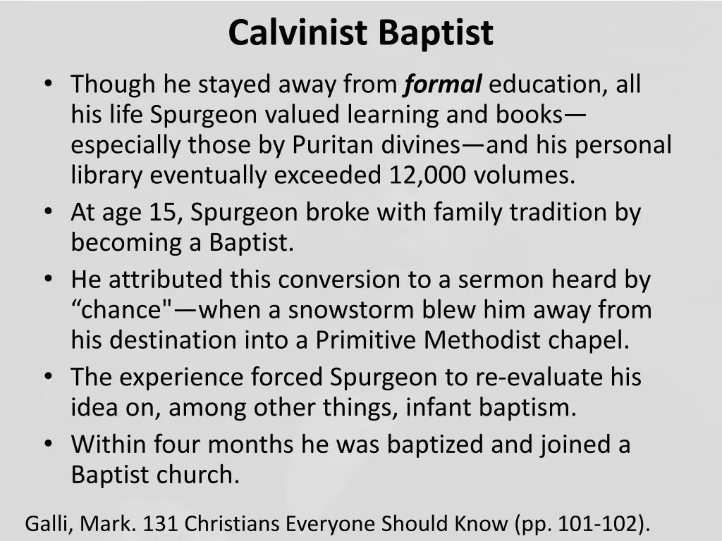 calvinist baptist 1
