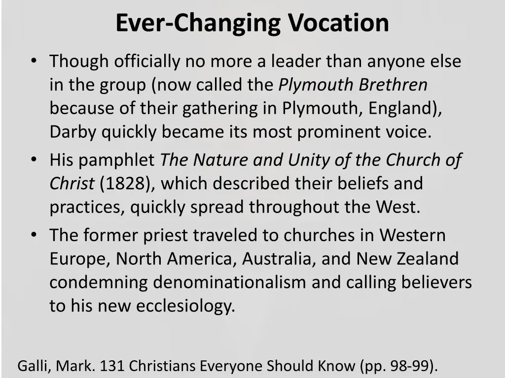 ever changing vocation 2