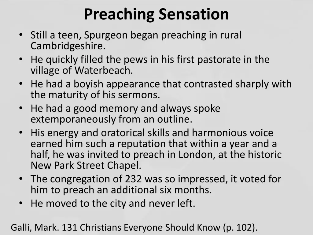 preaching sensation still a teen spurgeon began
