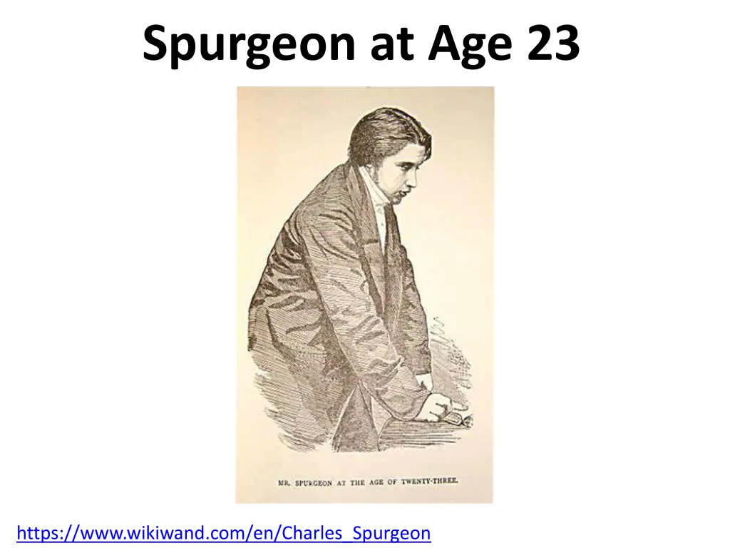 spurgeon at age 23