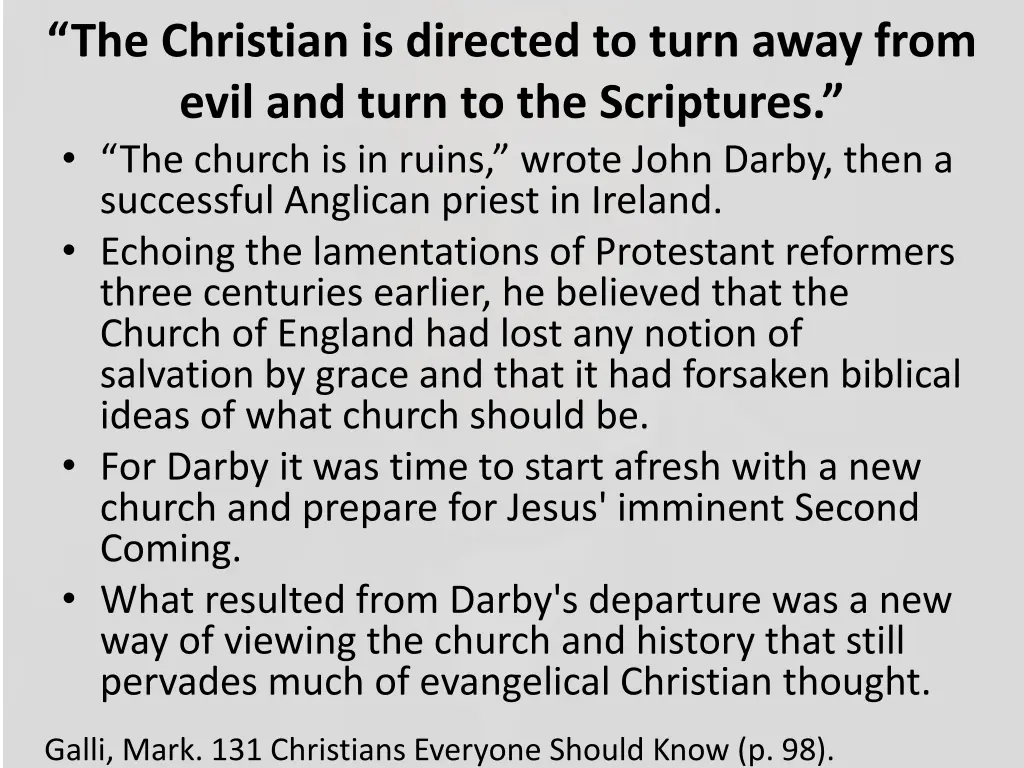 the christian is directed to turn away from evil