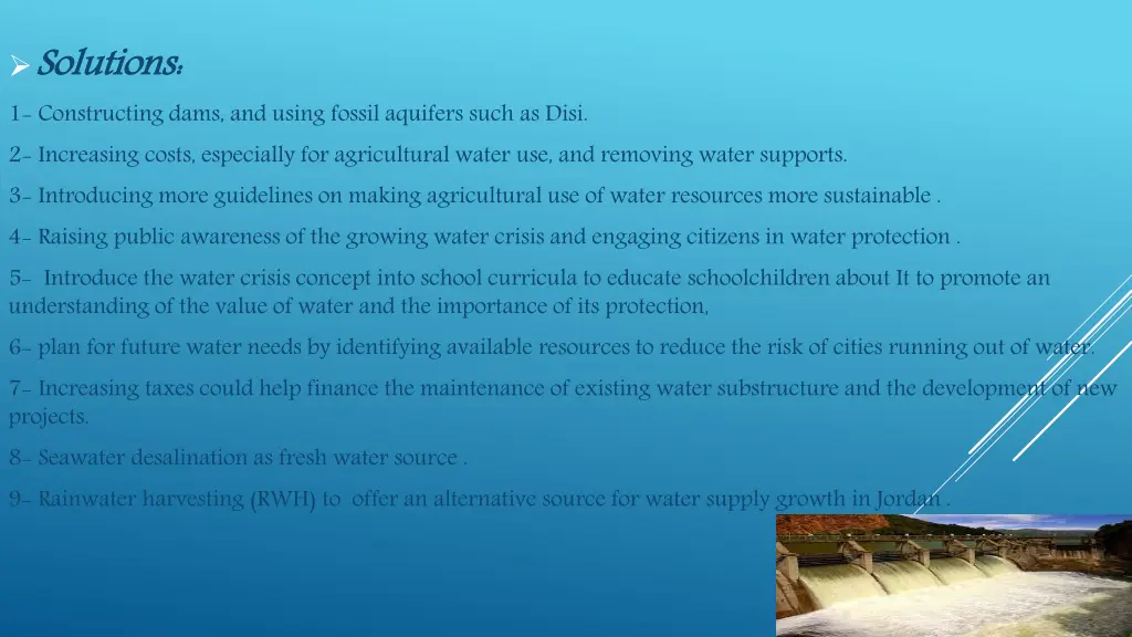 solutions 1 constructing dams and using fossil