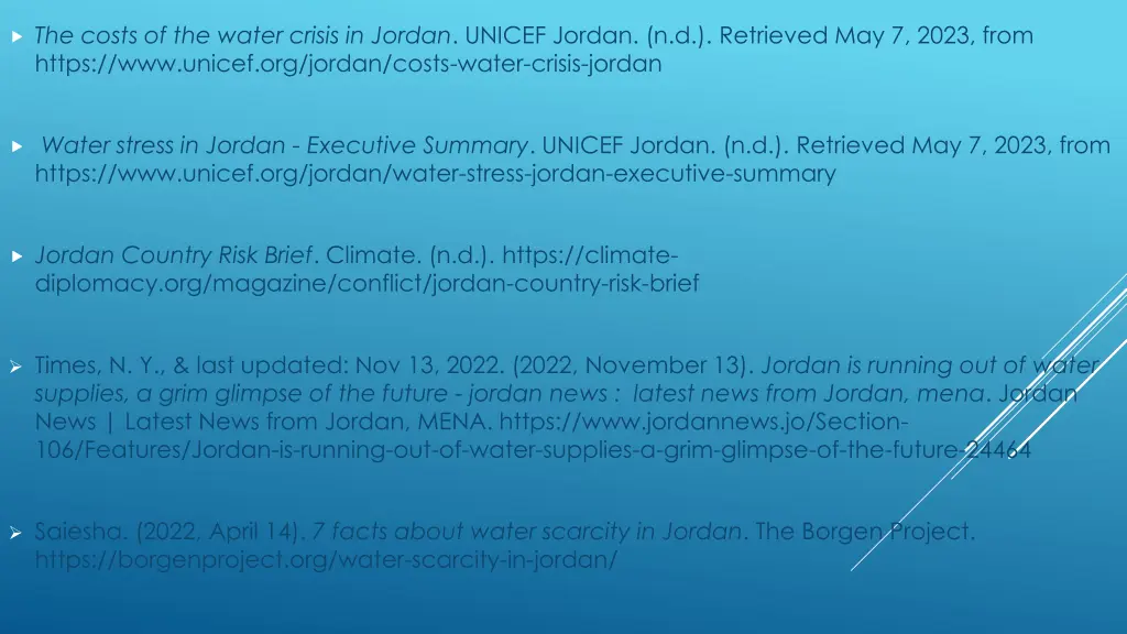 the costs of the water crisis in jordan unicef